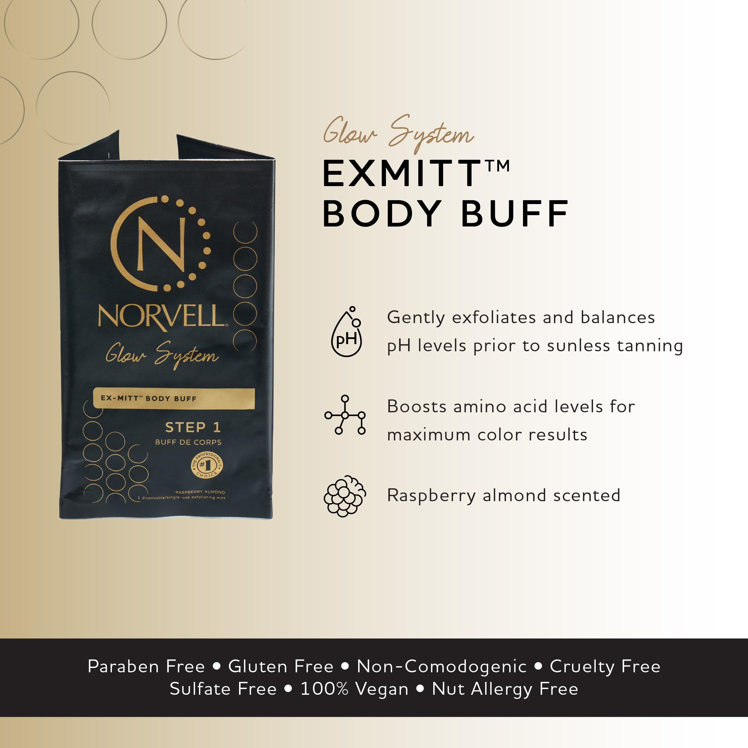 Norvell Exmitt Pre-Tan Body Buff Exfoliating Mitt