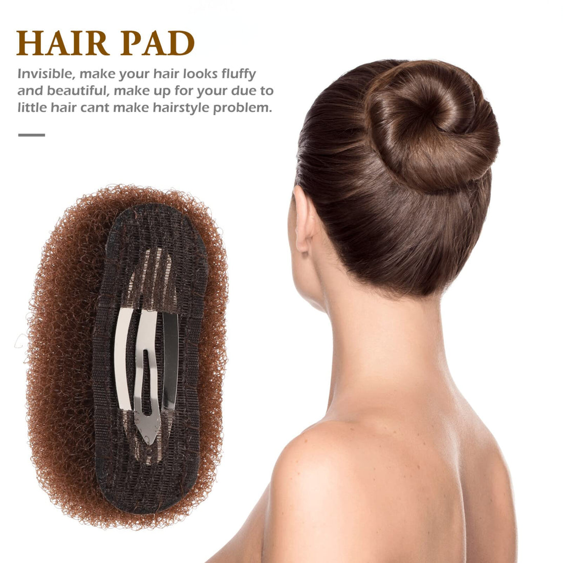 Beaupretty 3pcs Volume Bump Up Hair Sponge Inserts and Puff Cushion Clips - Hair Styling Tools for Women Girls