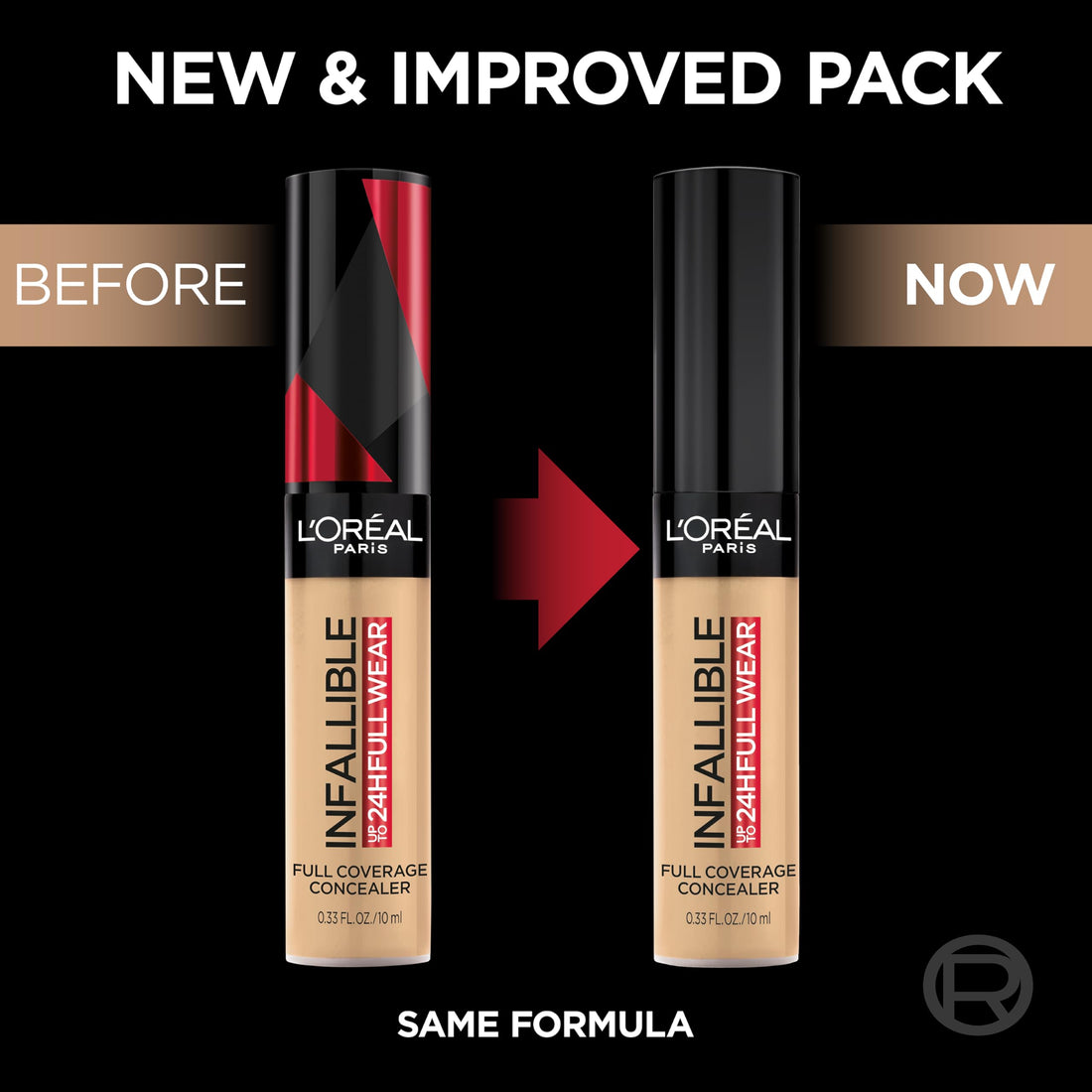L'Oreal Paris Makeup Infallible Full Wear Waterproof Matte Concealer, Full Coverage, Porcelain, 0.33 fl. oz.