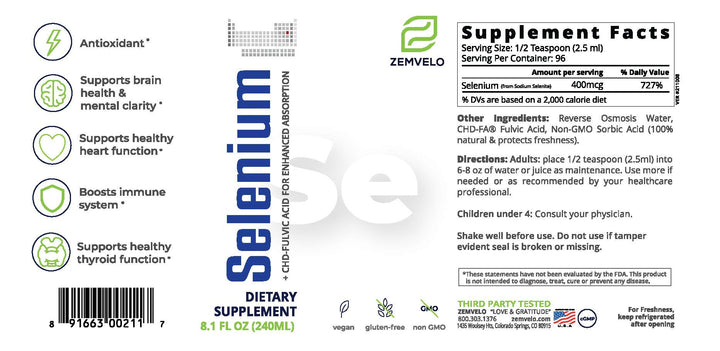 Liquid Ionic Selenium | 96 Day Supply | Longevity and Wellness | Adult Healthy Aging Supplement | Supports Immune System