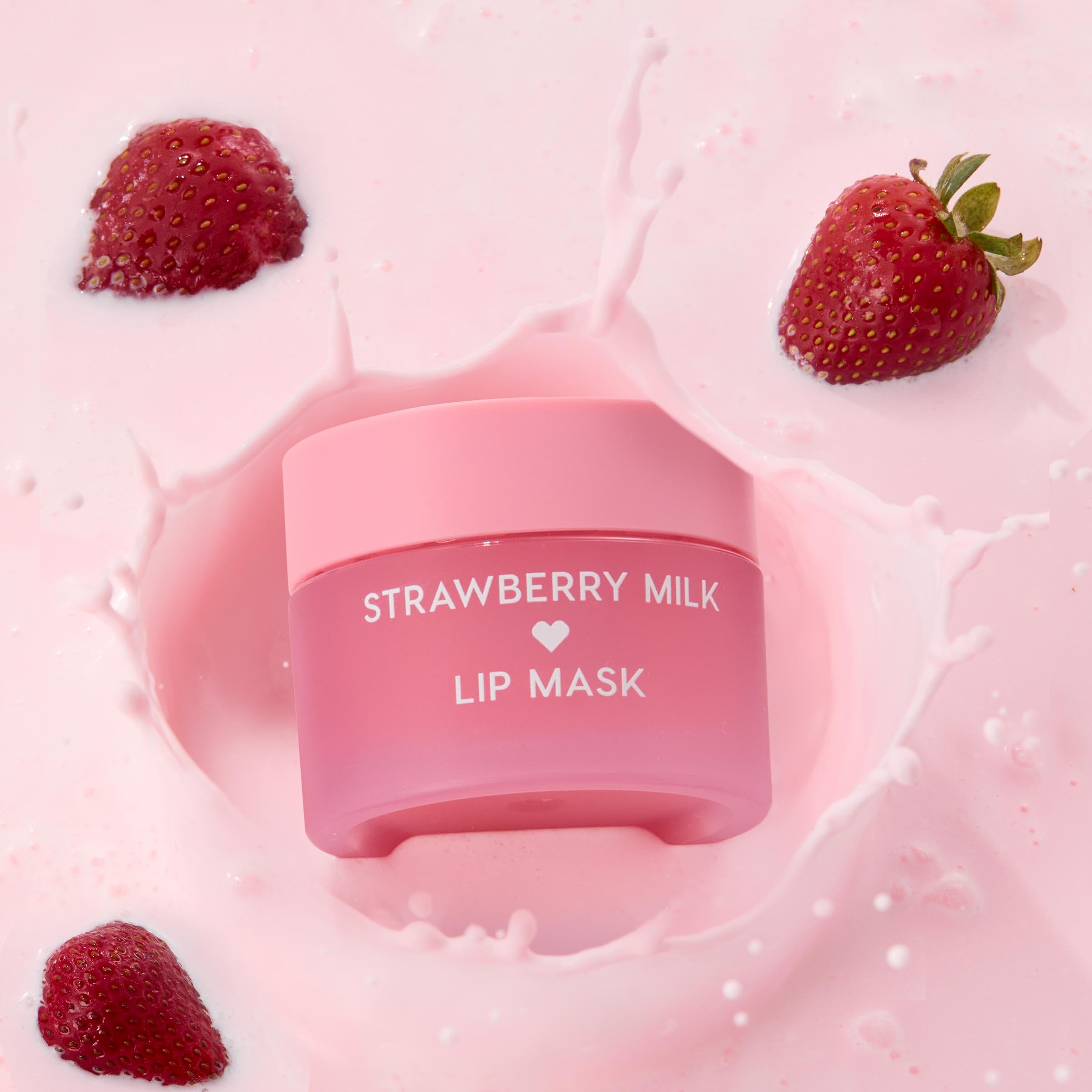 ColourPop Fresh Kiss Lip Mask - Leave-On Lip Moisturizer & Overnight Treatment - Replenishes Dry Lips with Shea Butter & Vitamin E - Strawberry Milk (0.28 oz)