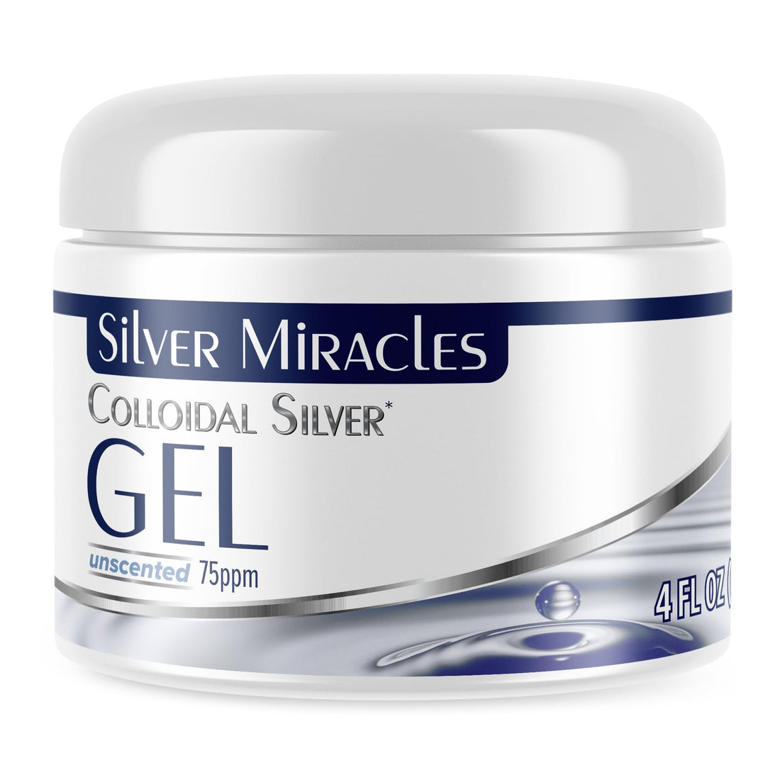 Silver Miracles - Colloidal Silver Gel - Nano Silver Gel Wound Care - Healing Ointment for Burns & Irritated Skin - for All Skin Types - 4 Oz Unscented