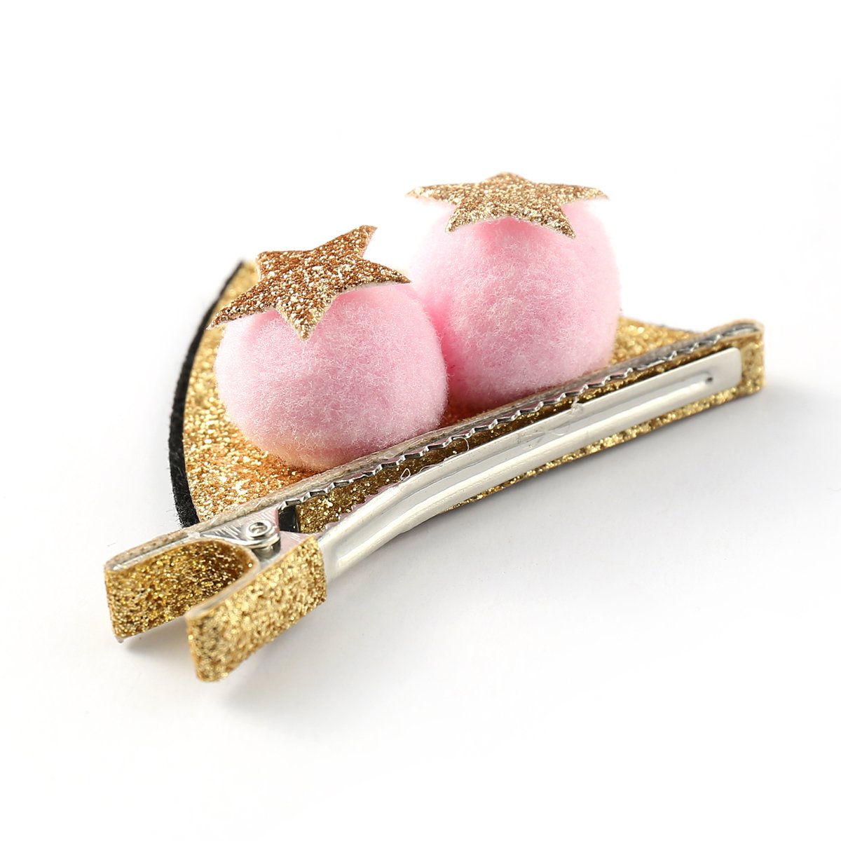 OneDor Sparkle Shiny Hair Bow Ribbon Clip sets for Babies, Toddlers, Young Girls, and Children (Animal-8 Pairs)