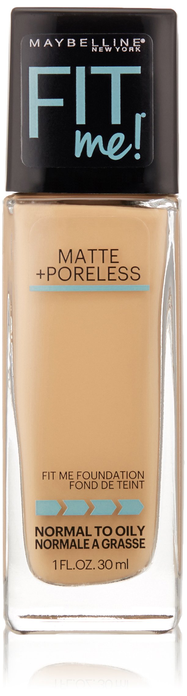 Maybelline New York Fit Me Matte Plus Pore Less Foundation Makeup, Buff Beige, 1 Fluid Ounce