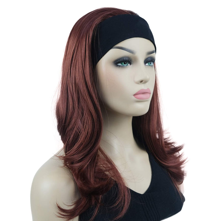 Lydell Long Straight Wave Headband Synthetic Wigs (131 Burgundy Red)
