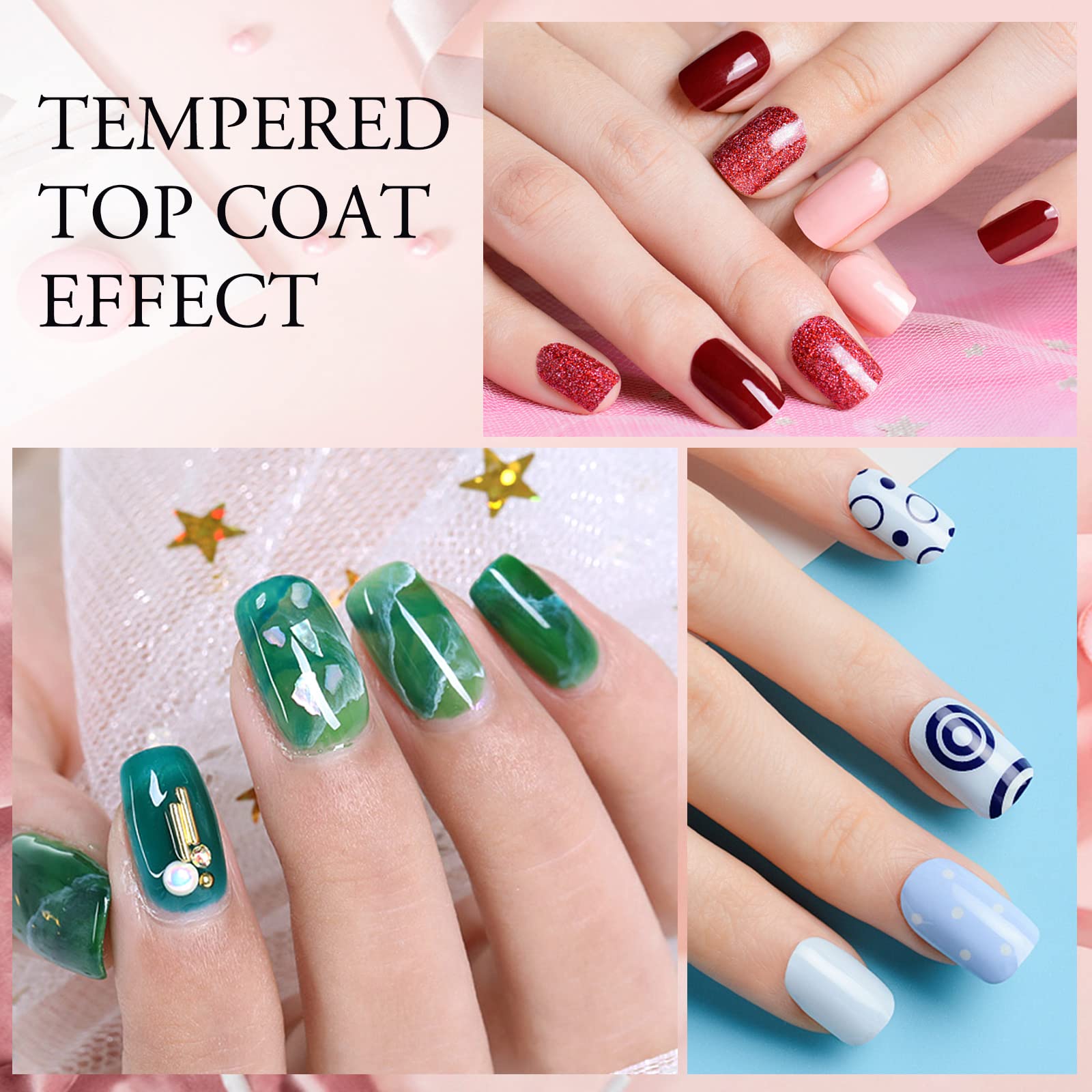 VENALISA VIP2 Set 65 Pcs Gel Nail Polish Kit with Base Top Coat ,Soak Off UV LED Nail Gel Polish with Colors Nail Art Starter Manicure Salon