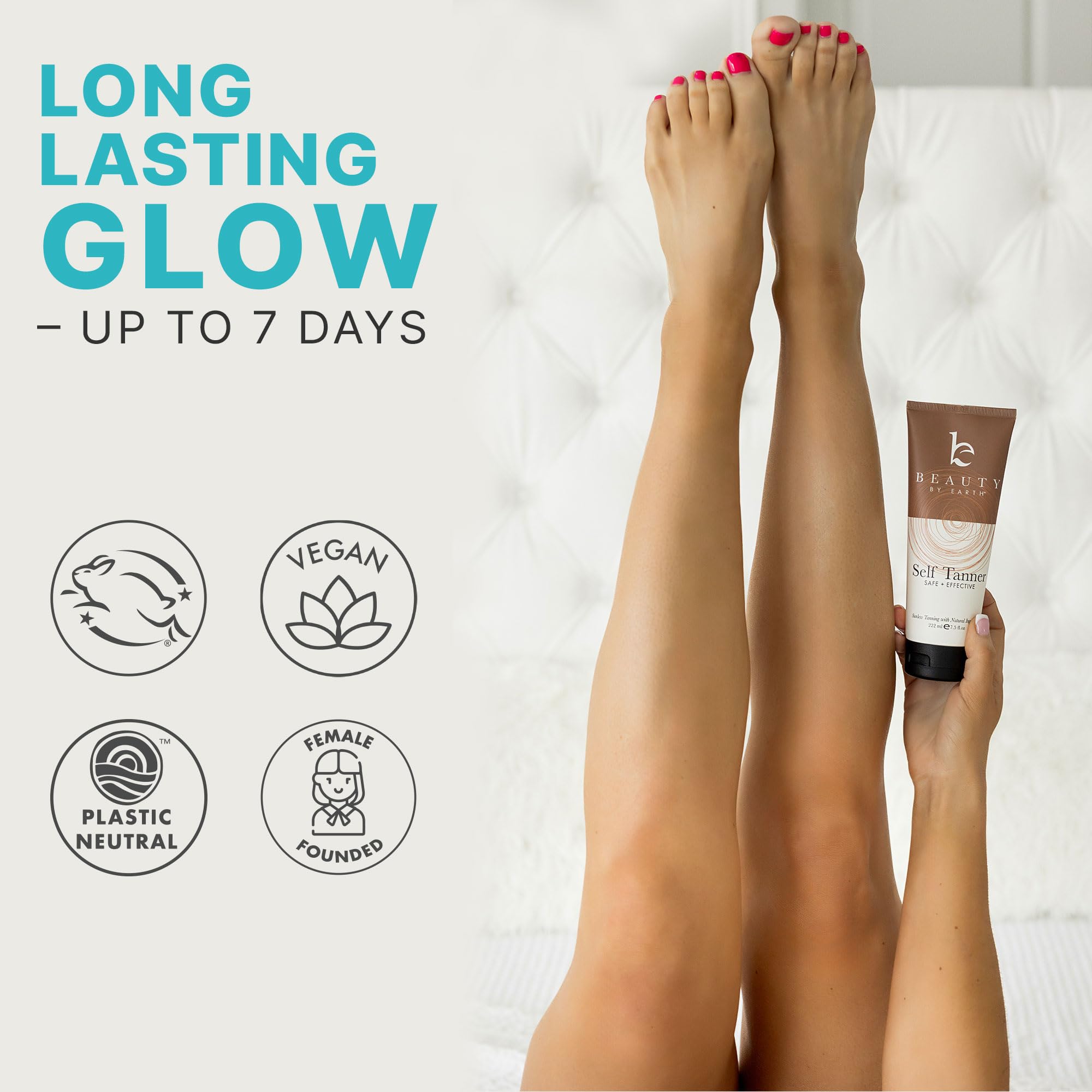 Self Tanner & Tanning Application Kit - Bundle of Sunless Tanning Lotion Made With Natural & Organic Ingredients, Exfoliation Mitt, Body and Face Applicator Glove for a Professional Self Tan