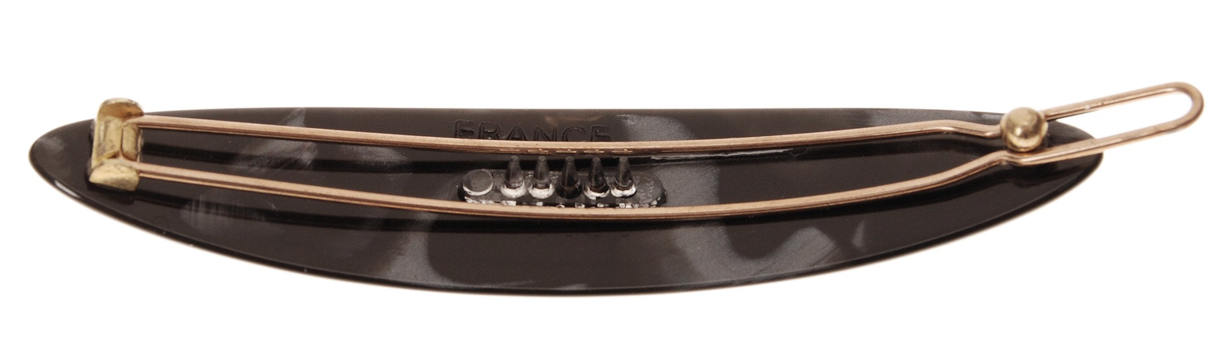 Nacro Black : France Luxe Oblong on Tige Boule Barrette - Nacro Black