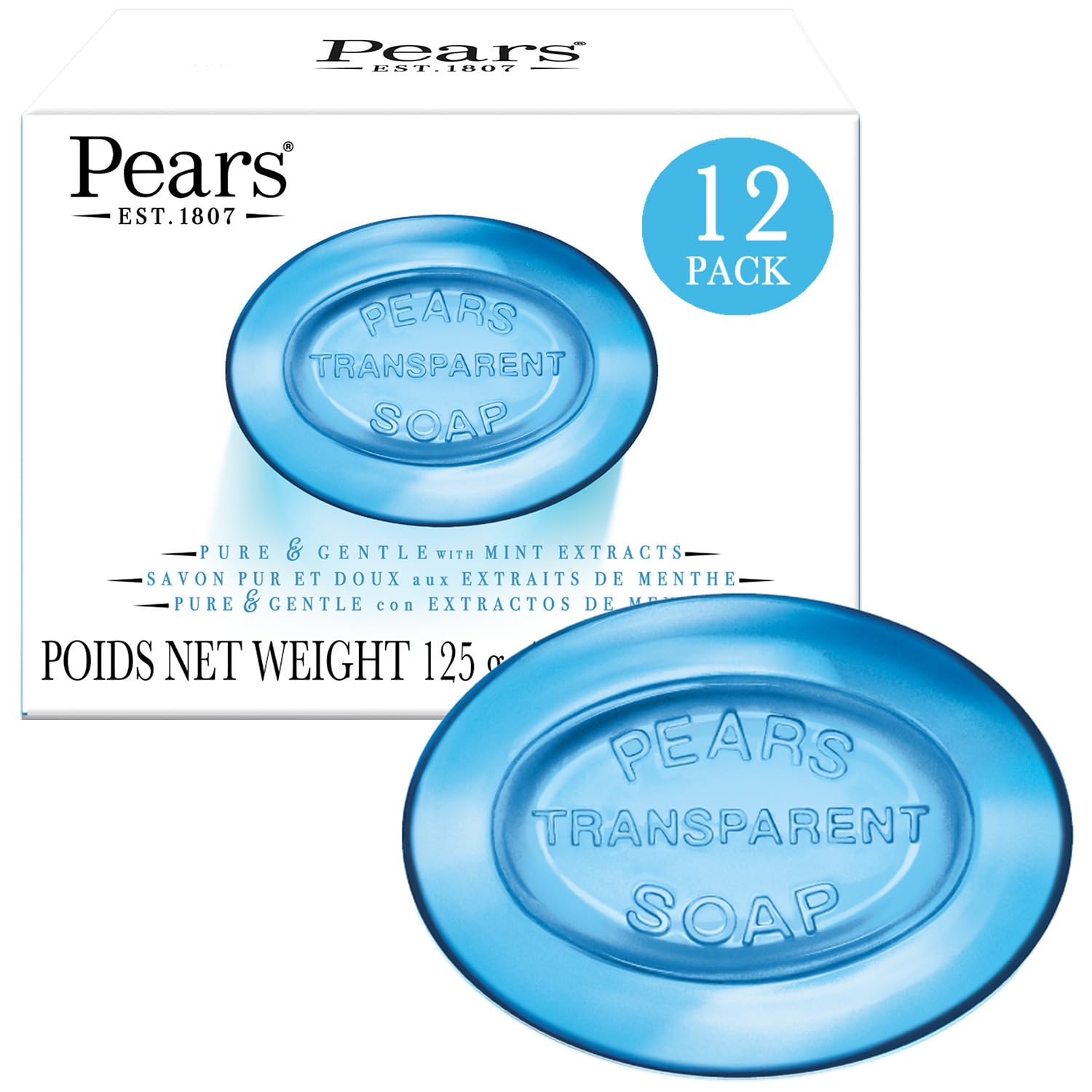 Pears Soap with Mint Extract (Lot of 12)