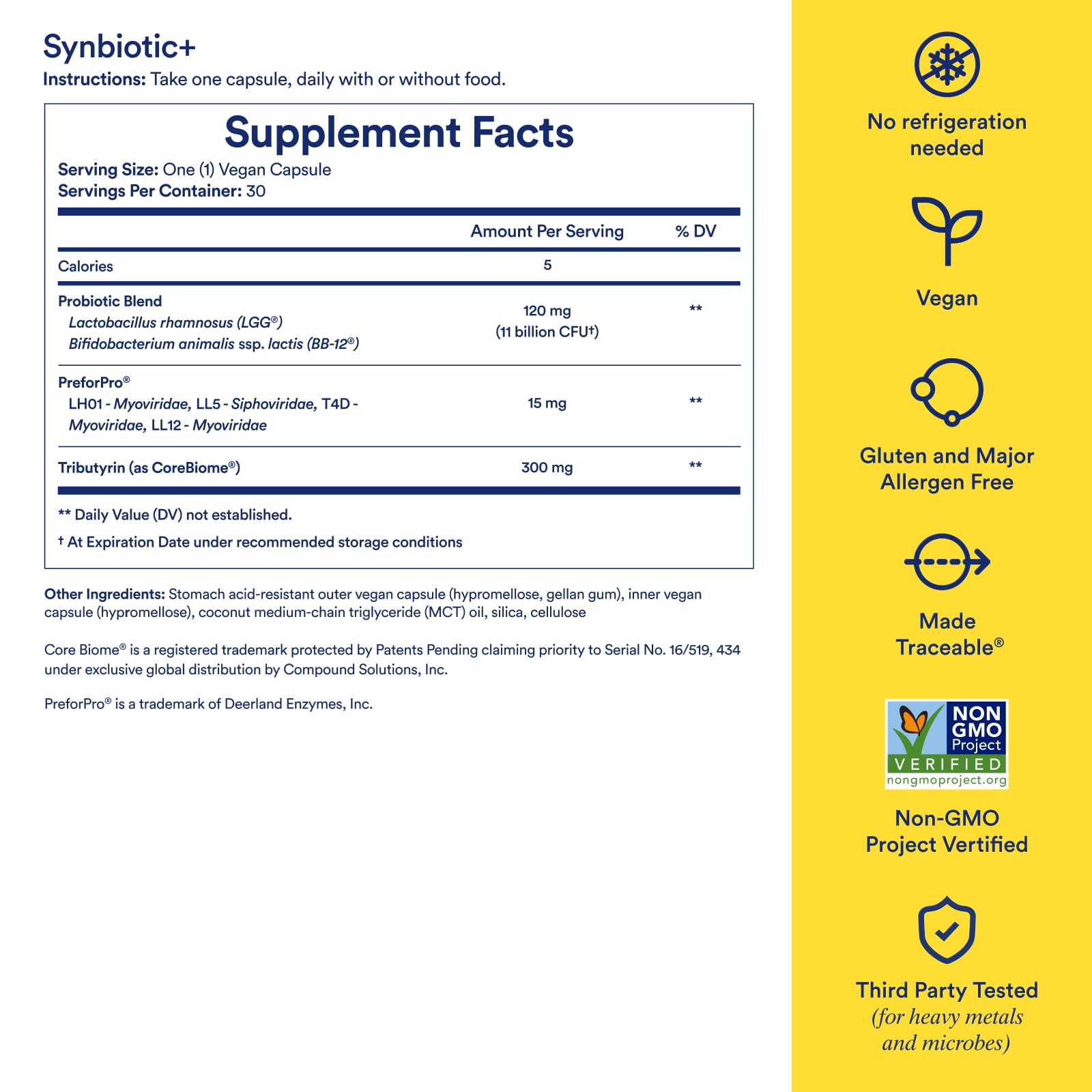 Ritual Synbiotic+ Prebiotic, Probiotic, Postbiotic, 3-in-1 Formula for Gut and Digestive Health, Regularity, Bloat, Immune Support, Vegan Delayed-Released Capsule, Probiotics for Women and Men, 30 Day