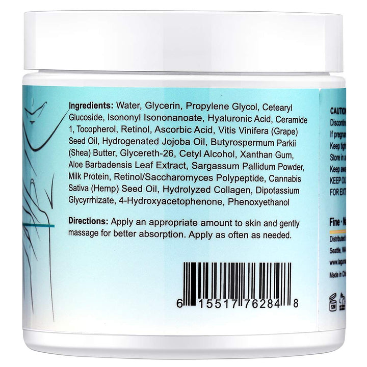 Shea Butter Body Cream - Smooth, Hydrate, Moisturize - Instant Moisturizing Body Butter with Hyaluronic Acid, Jojoba Oil, Shea Butter (500ml/16.9 oz)
