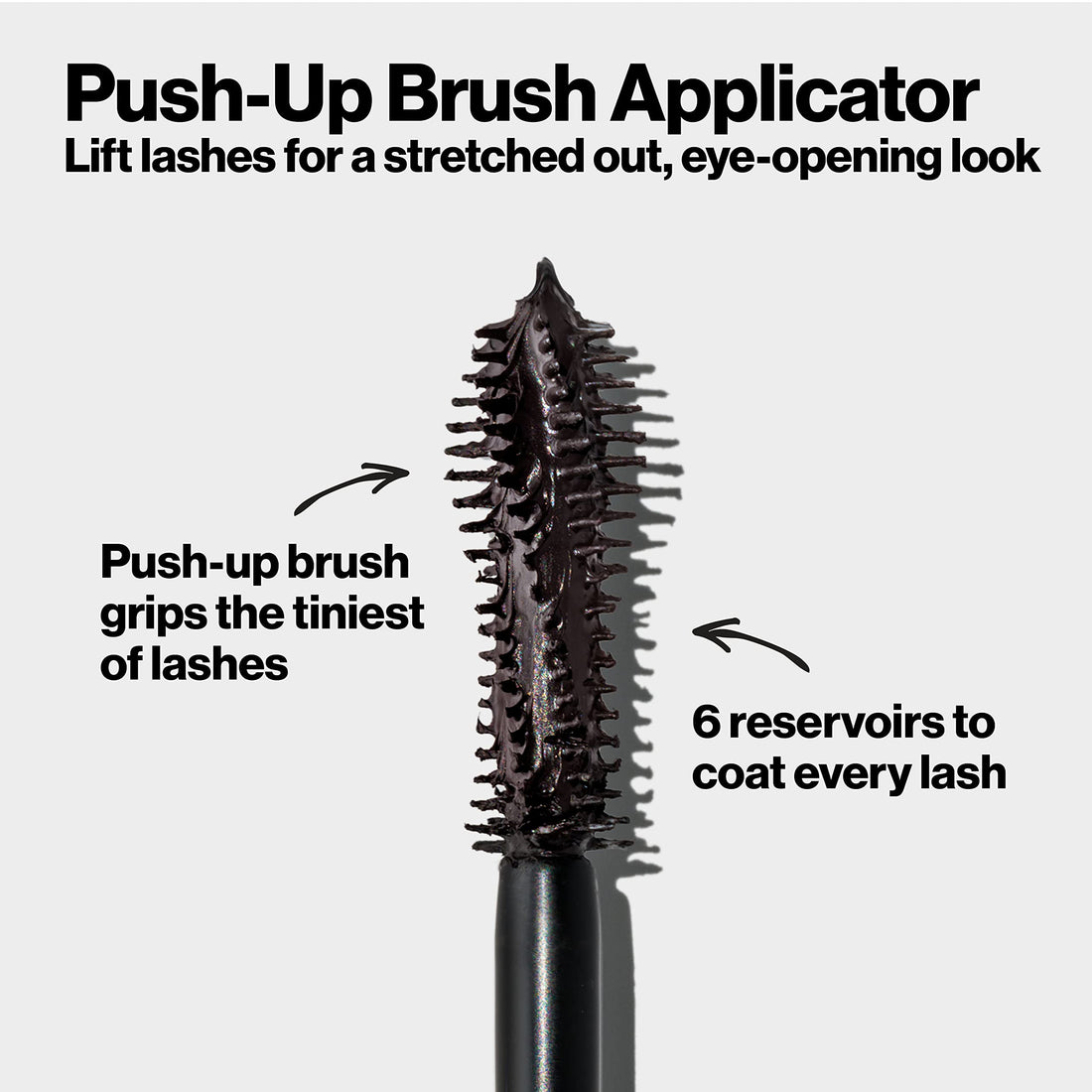 Revlon So Fierce Eyes Wide Open Mascara with Push-up Brush, For Volumizing & High Lifting Eyelashes, Smudge-proof, Flake Resistant, 104 Waterproof Black, 0.24 fl oz