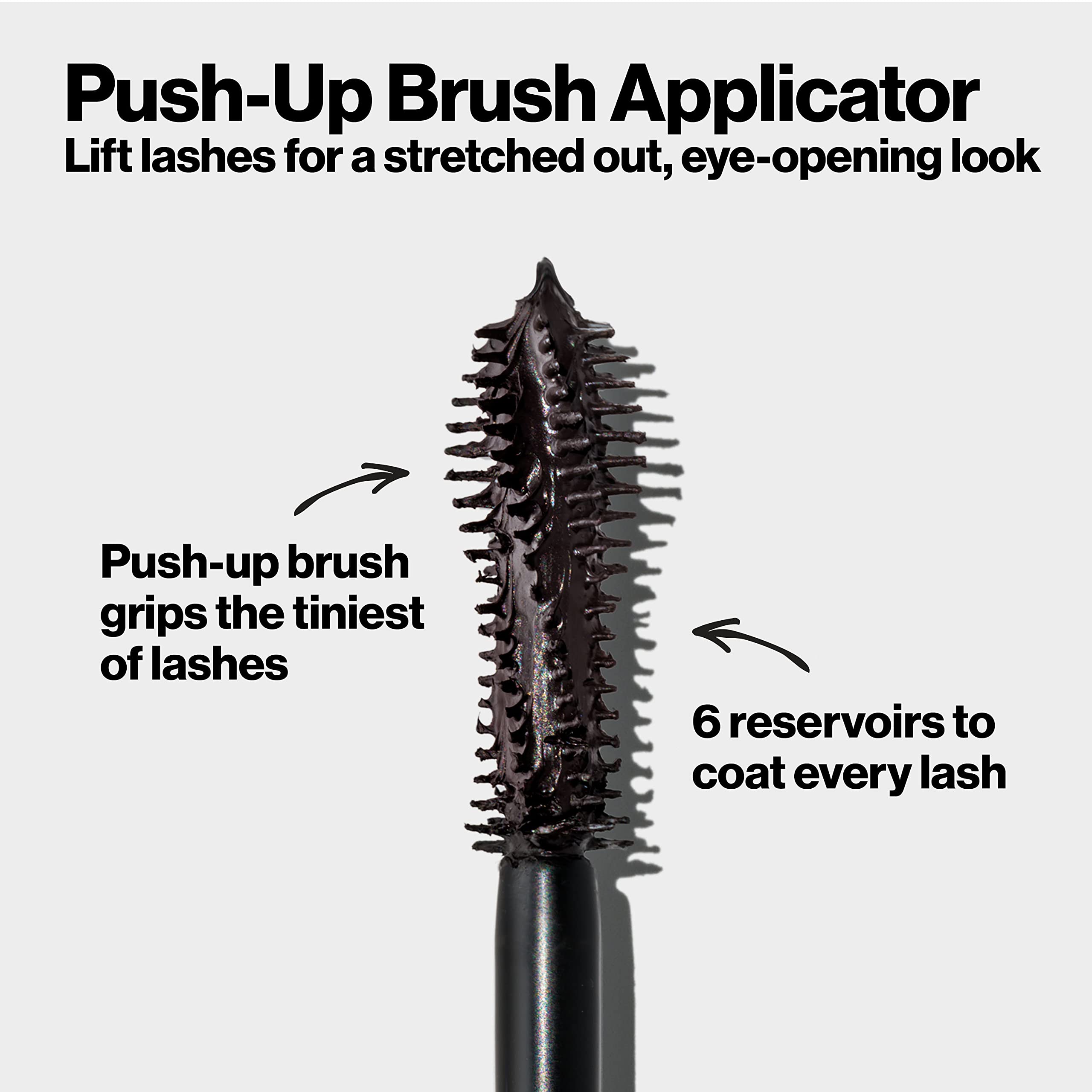 Revlon So Fierce Eyes Wide Open Mascara with Push-up Brush, For Volumizing & High Lifting Eyelashes, Smudge-proof, Flake Resistant, 103 Black Brown, 0.24 fl oz
