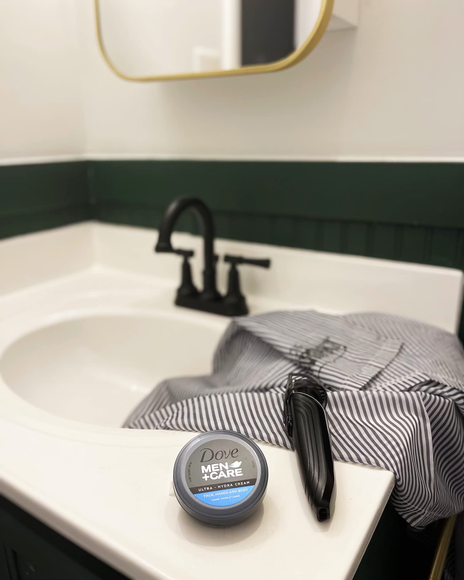 Dove Men+Care Ultra Hydra Cream, Face, Hands and Body care, All Skin Types, 3-Pack of 5.07 Oz Each, Jar