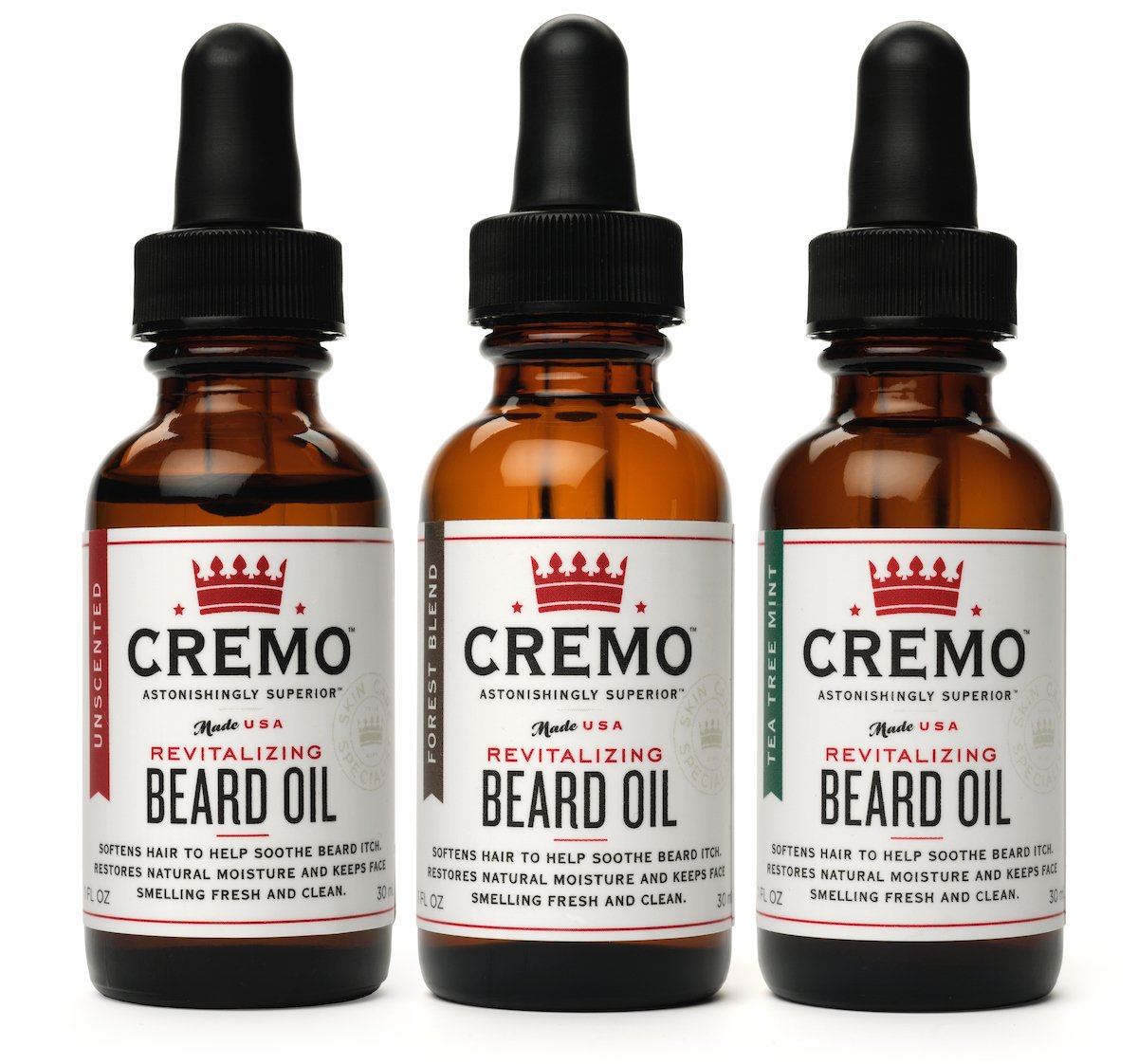 Cremo Revitalizing Beard Oil, Astonishingly Superior, 1 Ounce Bottle, Tea Tree Mint Scent