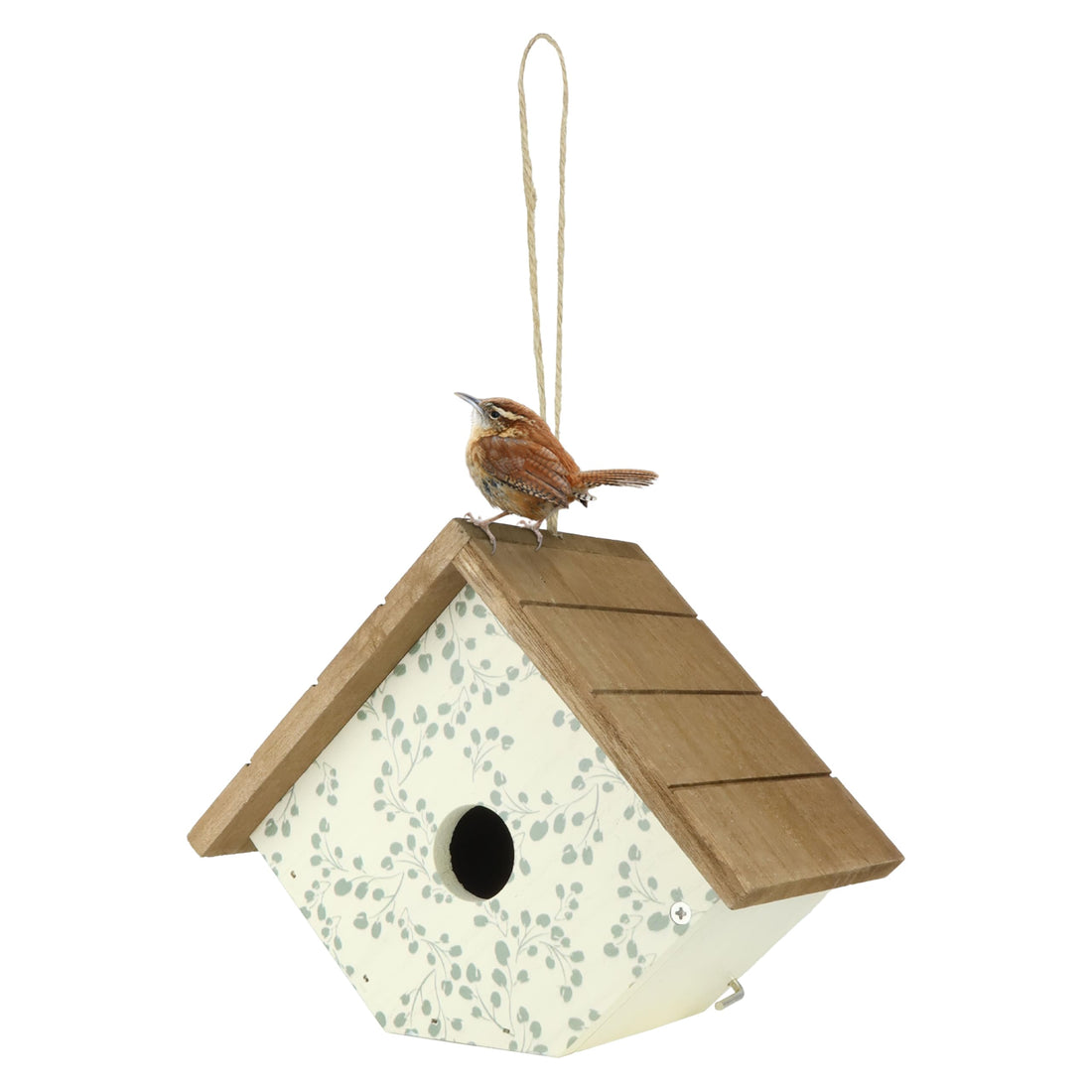 Wild Wings Decorative Wren House Ivy Perch, White