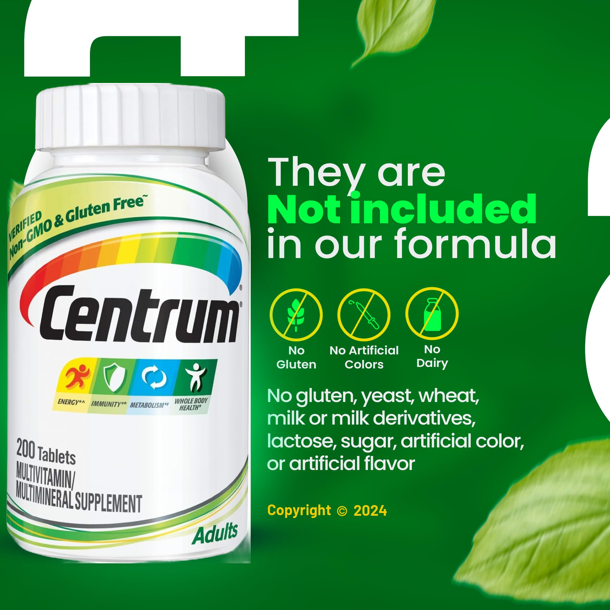 Adult Multivitamin/Multimineral Supplement with Antioxidants, Zinc, Vitamin D3 and B Vitamins 200 Tablets with Weekly Pill Organizer, A to Z Ligth&Spring Guide (3 Items)