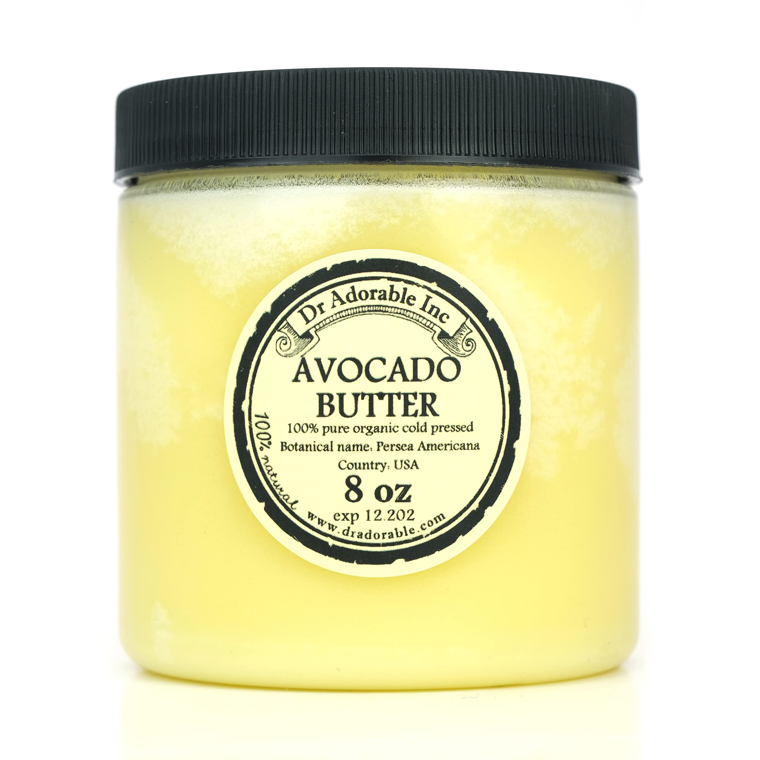 Dr Adorable - 8 oz - Avocado Butter - Refined Pure Natural Organic Raw
