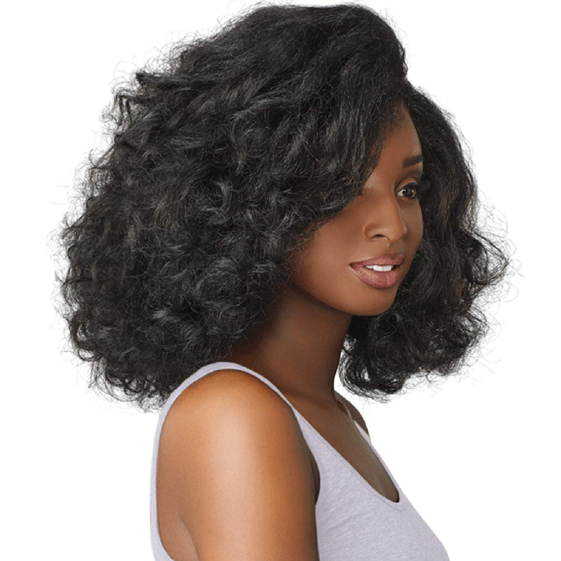 Sensationnel Curls Kinks & CO All Curl Types From 3B-4C Instant Weave 1/2 Half Wig - IW BOSS LADY (1B [Off Black])