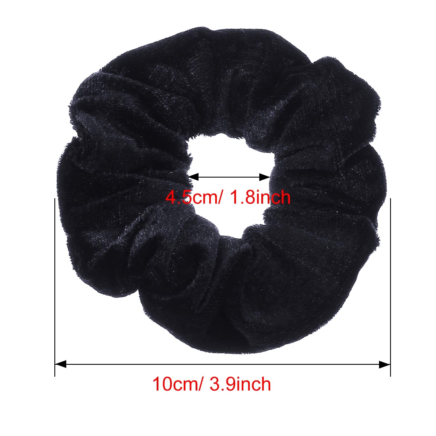 28 Pieces Hair Scrunchies For Hair, Women'S Velvet Elastics Scrunchy Bobbles Soft Hair Bands Hair Ties Black Ponytail Holder