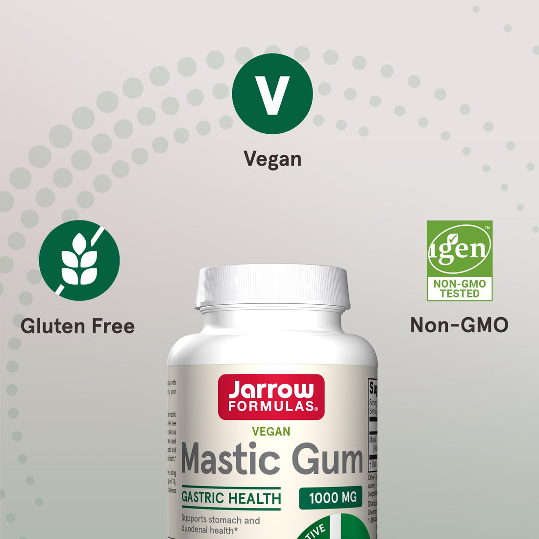 Jarrow Formulas Mastic Gum 1000 mg, Dietary Supplement for Gastrointestinal Health Support, 120 Veggie Capsules, 60 Day Supply, Pack of 12