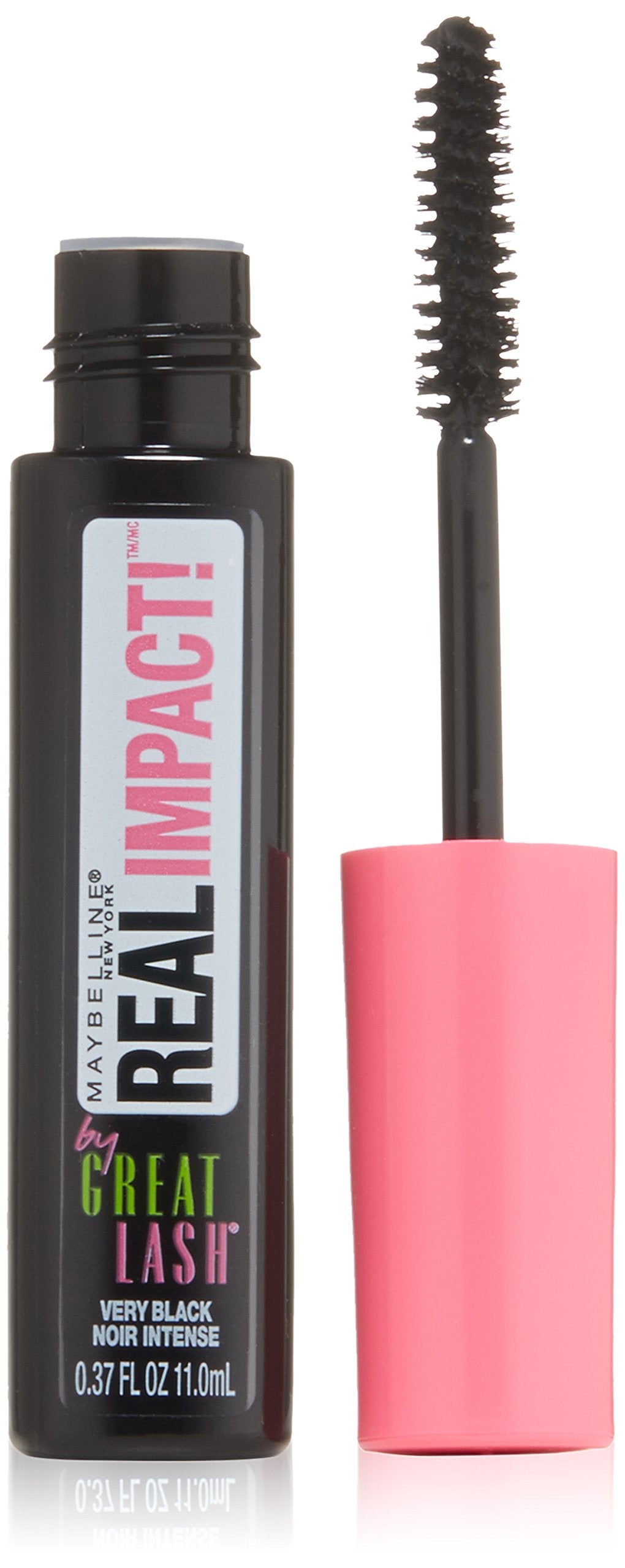 Maybelline New York Great Lash Real Impact Washable Mascara, Very Black, 0.37 Fluid Ounce