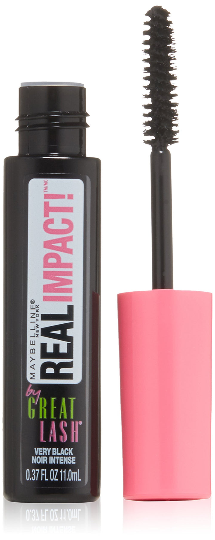 Maybelline New York Great Lash Real Impact Washable Mascara, Very Black, 0.37 Fluid Ounce