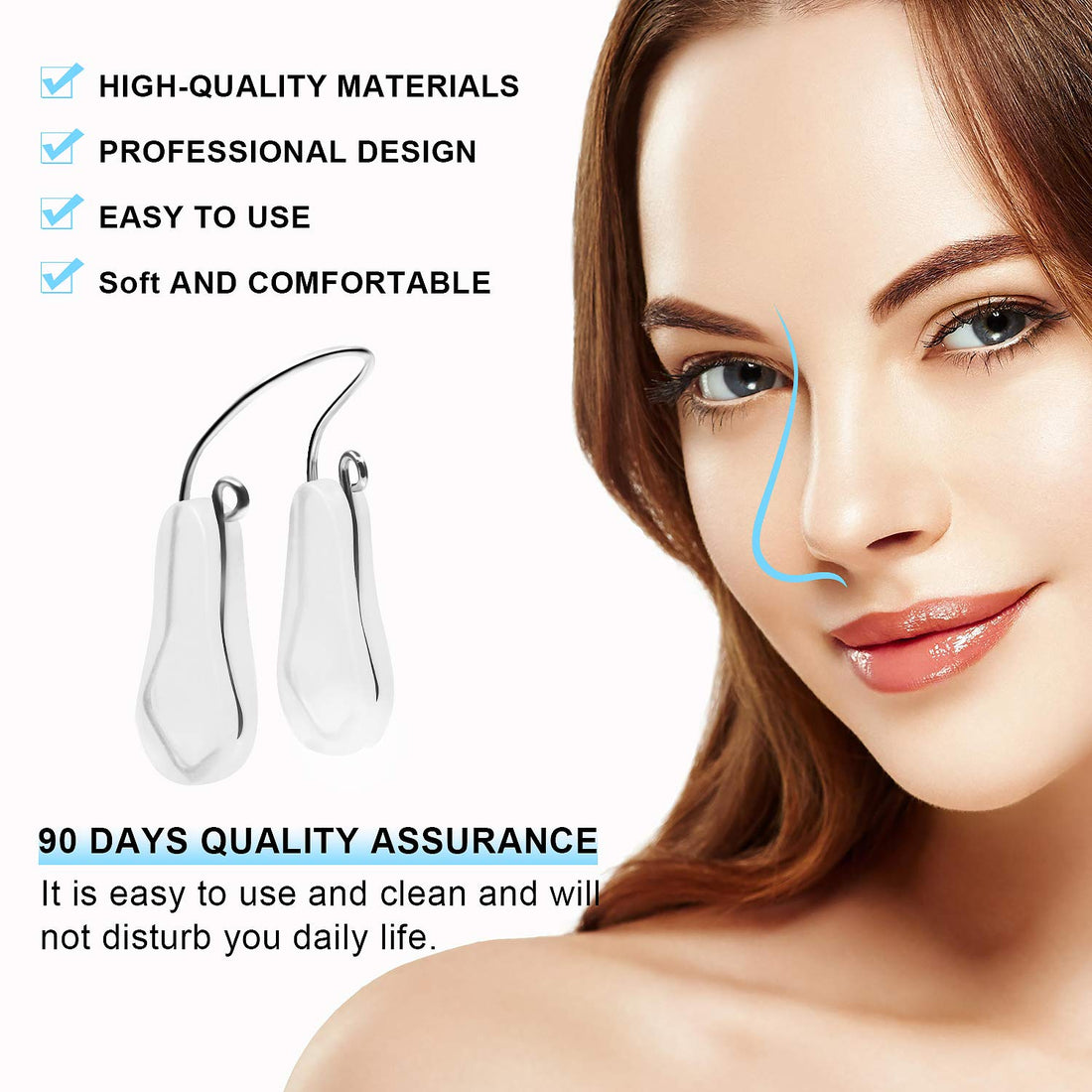 FERNIDA Silicone Nose Shaper Lifter Nose Uplifting Magic Clip Nose Bridge Straightener Corrector Slimmer for Wide Noses