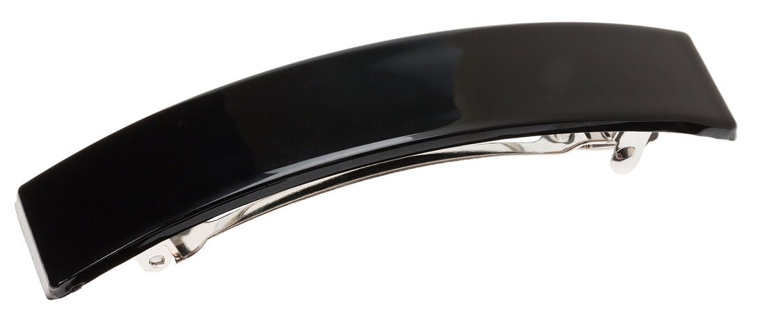 France Luxe Belle Casual Rectangle Barrette Black