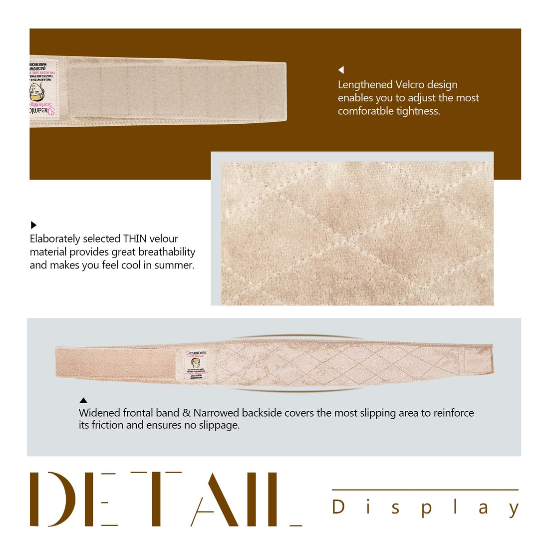 Dreamlover Wig Grip Band for Women, Nude, 2 Pieces