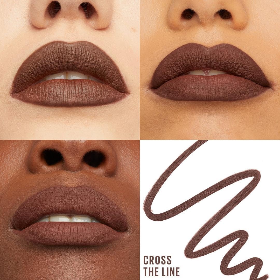 MAYBELLINE Lifter Gloss and Lifter Liner Makeup Gift Set, Lip Gloss and Lip Liner (Cross The Line and Silk)