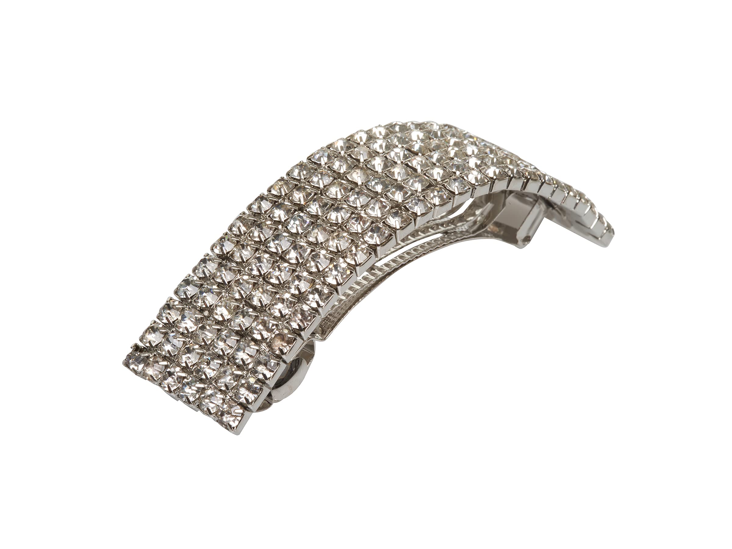Allure Rhinestone Hair Barrette, 6 Row