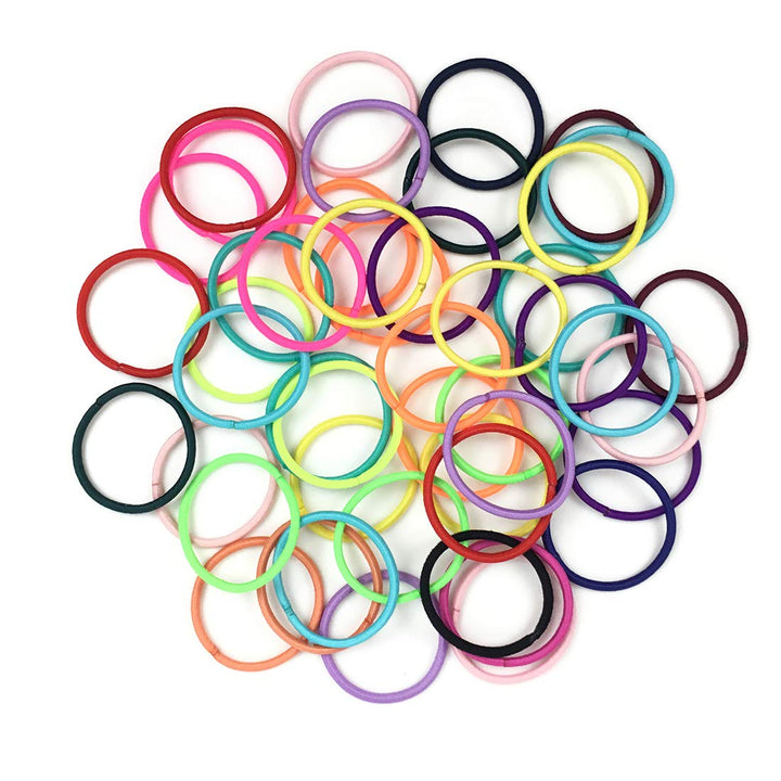 Joyeah 200 Pieces Multicolor Baby Girls Hair Ties No Crease Hair Bands Ponytail Holder for Baby Girls Infants Toddlers (Diameter 2.5 cm)