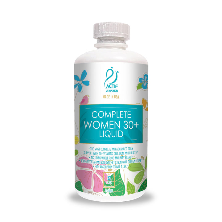 ACTIF Liquid Daily Multivitamin for Women Age 30+ with 40+ Advanced Factors – Non GMO, Made in USA, 32oz