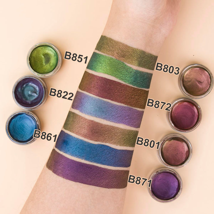 Bowitzki Duochrome Eyeliner Shimmer Gradient Color Retro Liner Makeup Water Activated Eye Liner (Chameleon)