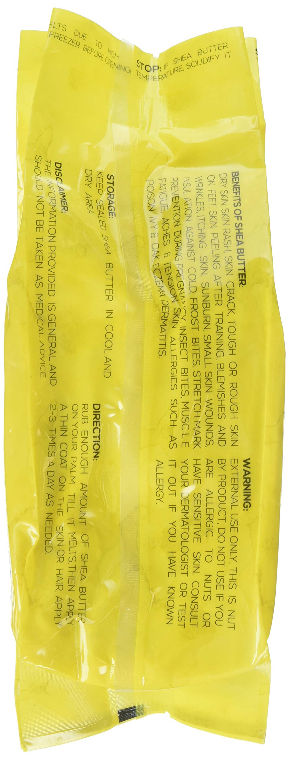 Raw Shea Butter in Sealed Pouch Fresh 1lb (yellow)