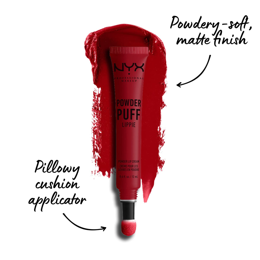 NYX PROFESSIONAL MAKEUP Powder Puff Lippie Lip Cream, Matte Finish, 0.4 Ounce - Group Love