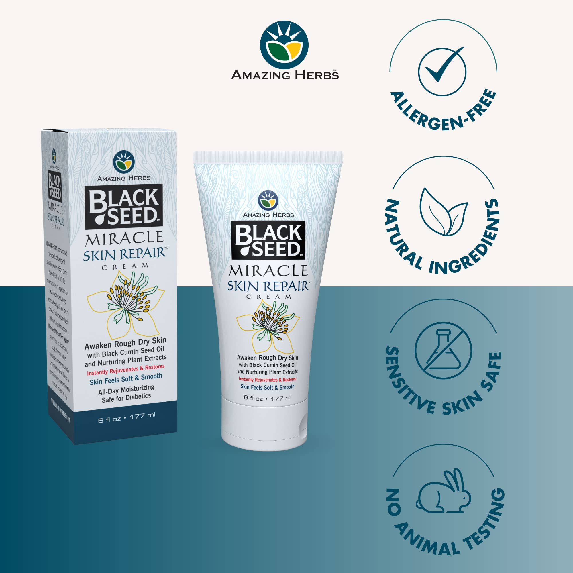 Black Seed Miracle Skin Repair Cream, 6 Ounce