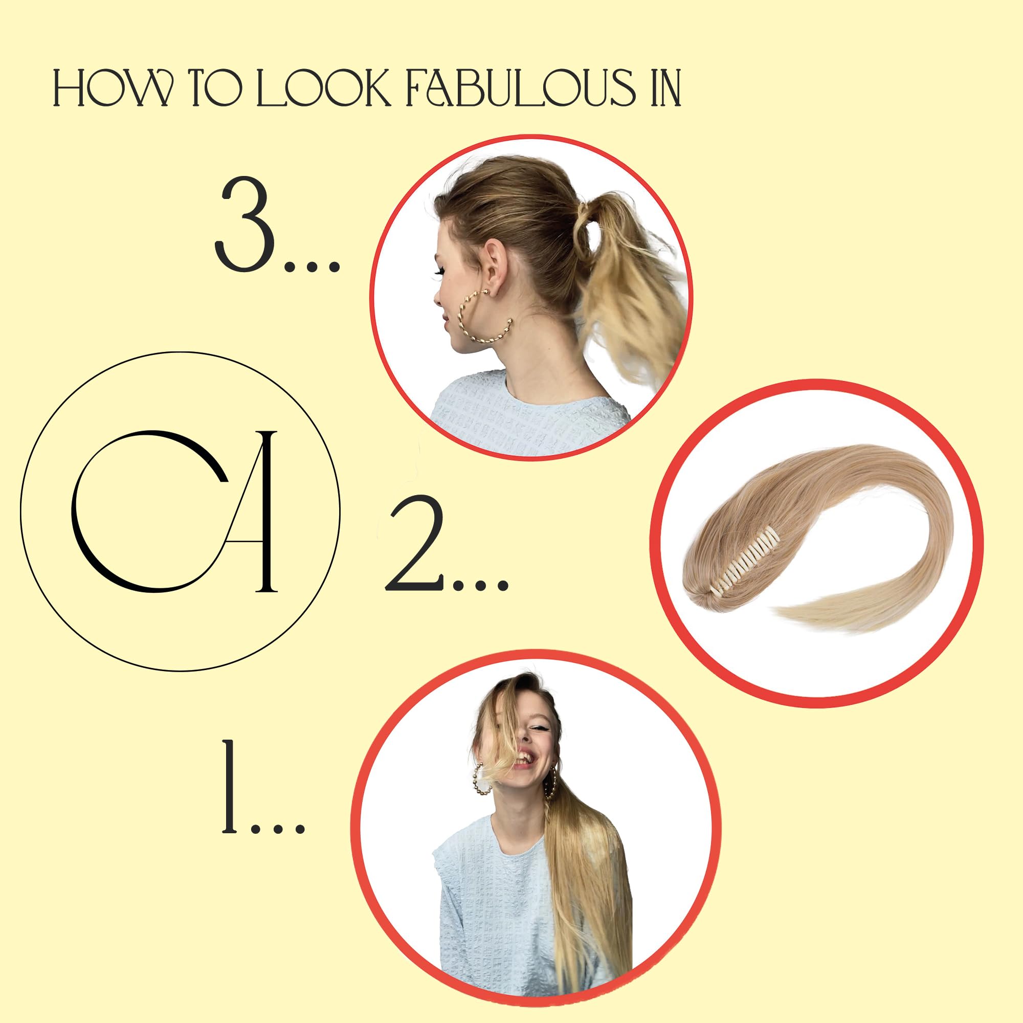 20 (50cm) brown mix # 2T30 H59 : PRETTYSHOP 20 Hairpiece Ponytail Clip on Extension Long hair smooth Heat-Resisting H59