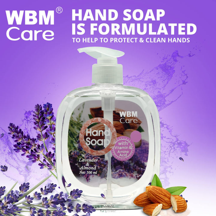 WBM Care Gift Set Hand Wash | Lemon & Green, Sandalwood & Jasmine, Lavender & Almond, Tea Tree & Rosemary | 4 in 1
