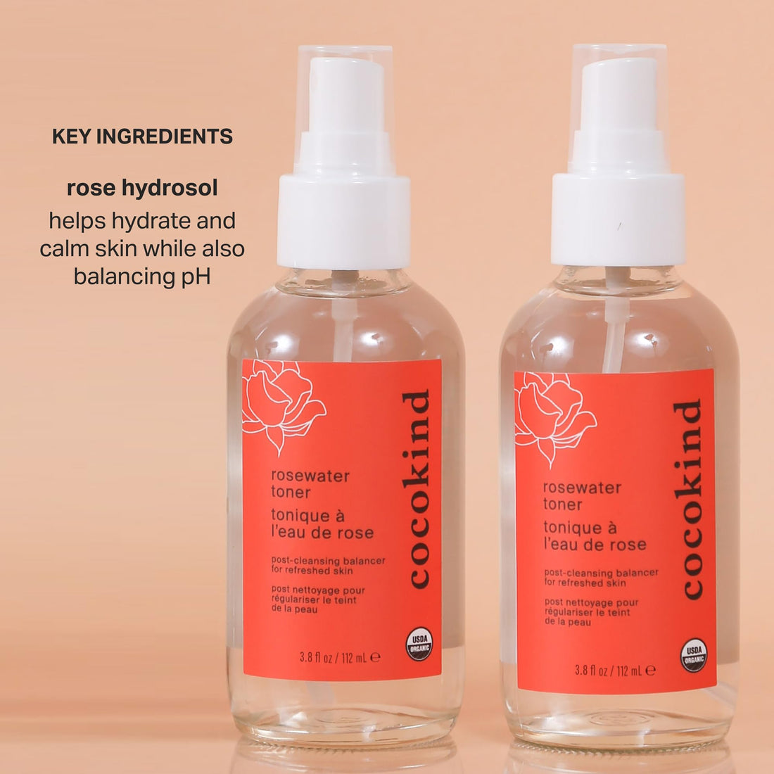 cocokind Organic Rosewater Facial Toner 4 fl.oz