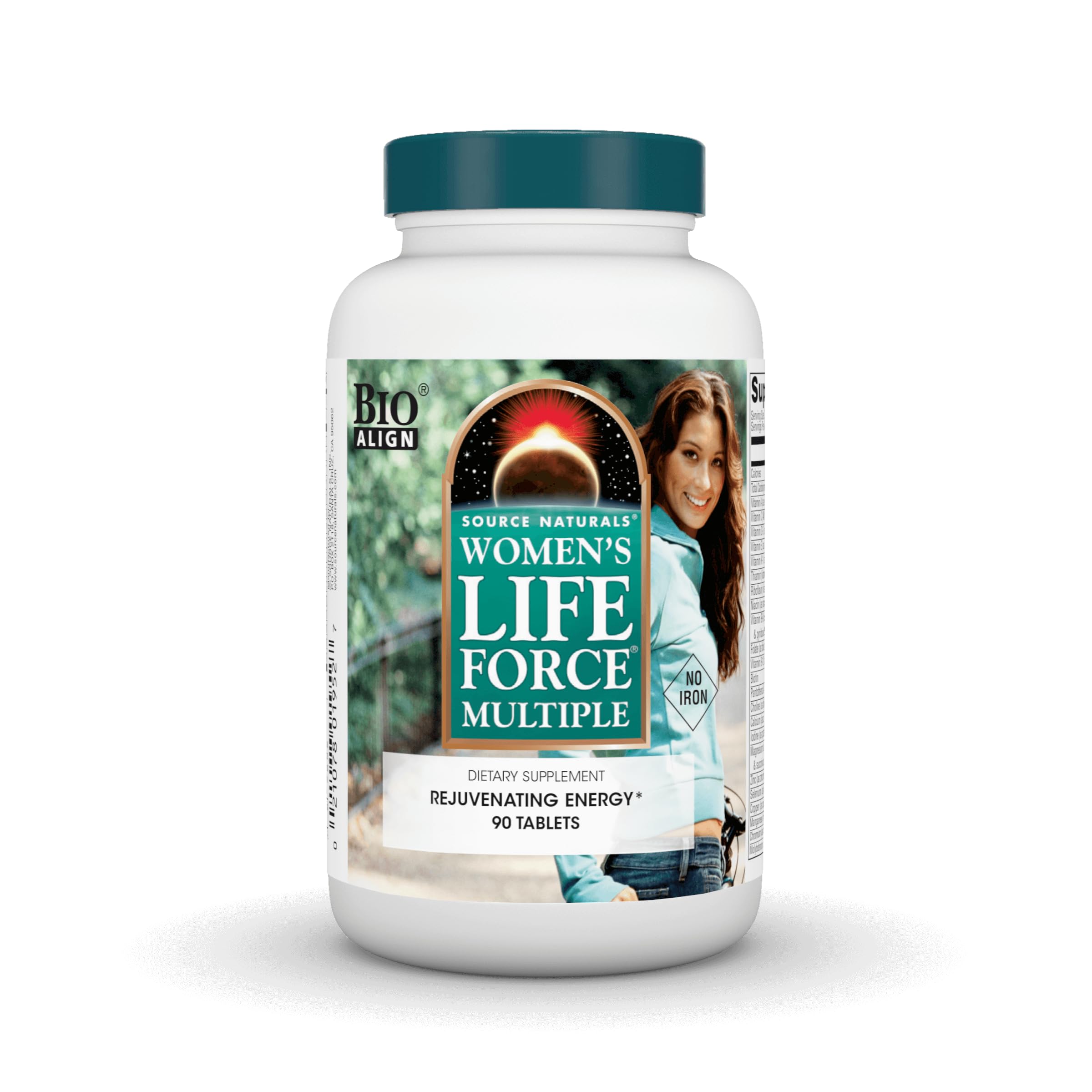 Source Naturals Women's Life Force Multiple Iron Free - Daily Complete Multivitamin 13 Essential Vitamins, Antioxidants, Herbs, Nutrients & Minerals - Enhanced Energy & Immune Boost - 90 Tablets
