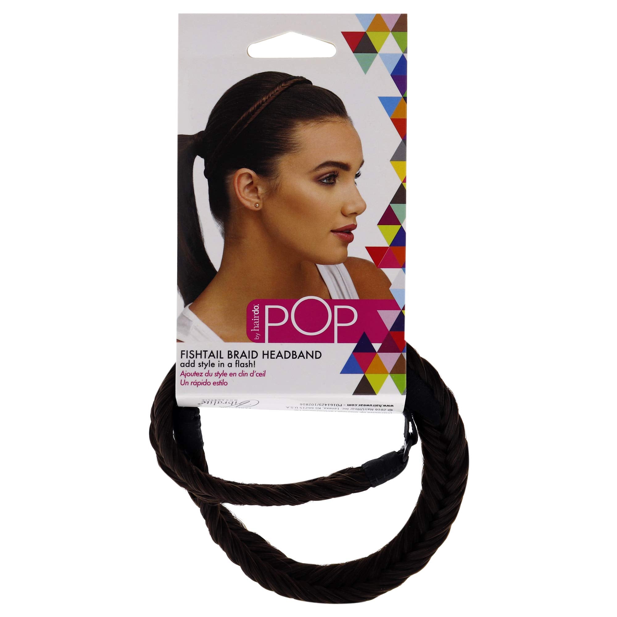 Hairdo Pop Fishtail Braid Headband - R6 Dark Chocolate for Women - 1 Pc Hair Headband