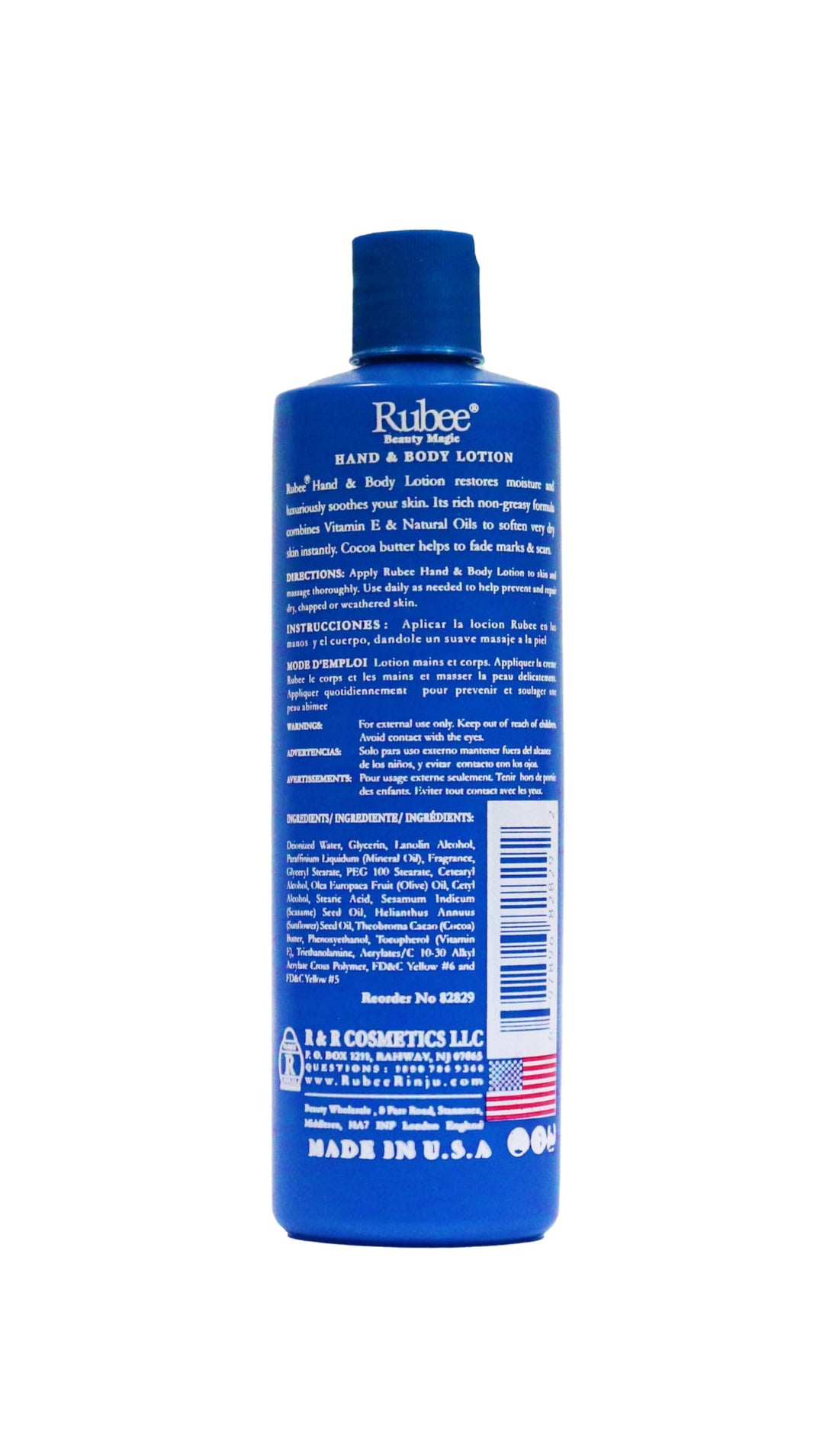 Rubee Hand & Body Lotion 16oz (6 Pack)