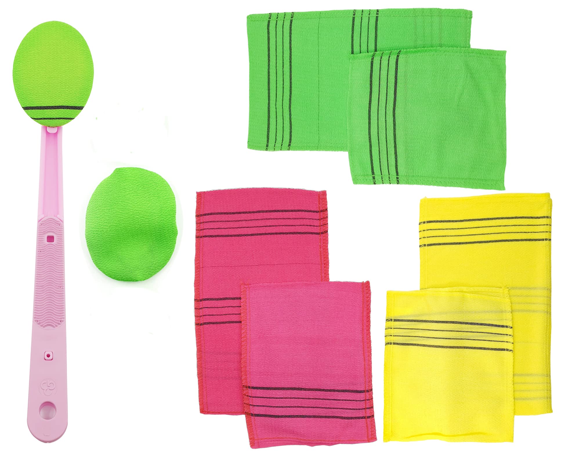 Korean Exfoliating Bath Washcloth Italy Towel Exfoliating Scrub Bath Mitten (Italy towel set)