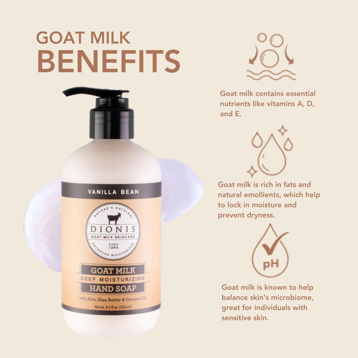 Dionis Goat Milk Skincare - Natural Liquid Hand Soap Vanilla Bean 180859
