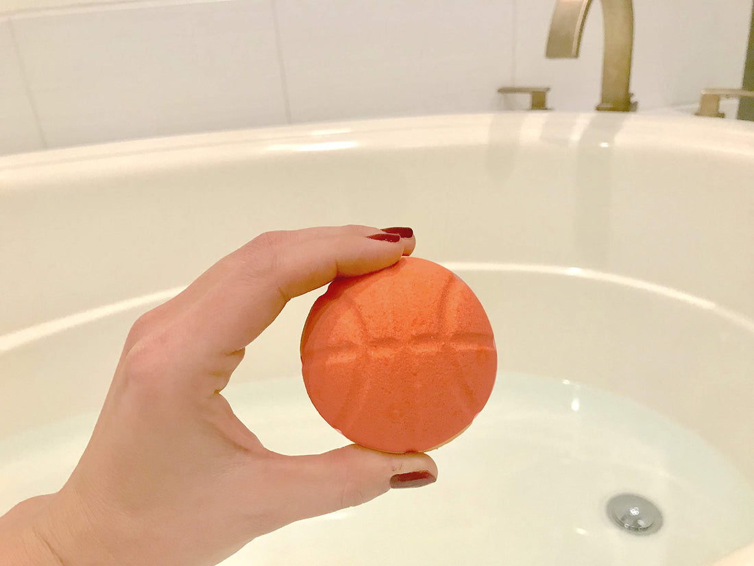 Basketball Bath Bombs - 3 pack - Luxury Scented Bath Bomb Fizzies - Great Gift for Basketball players, Teammates, Opponents, AAU, Leagues, Birthdays, Men, Boys, Women, Girls