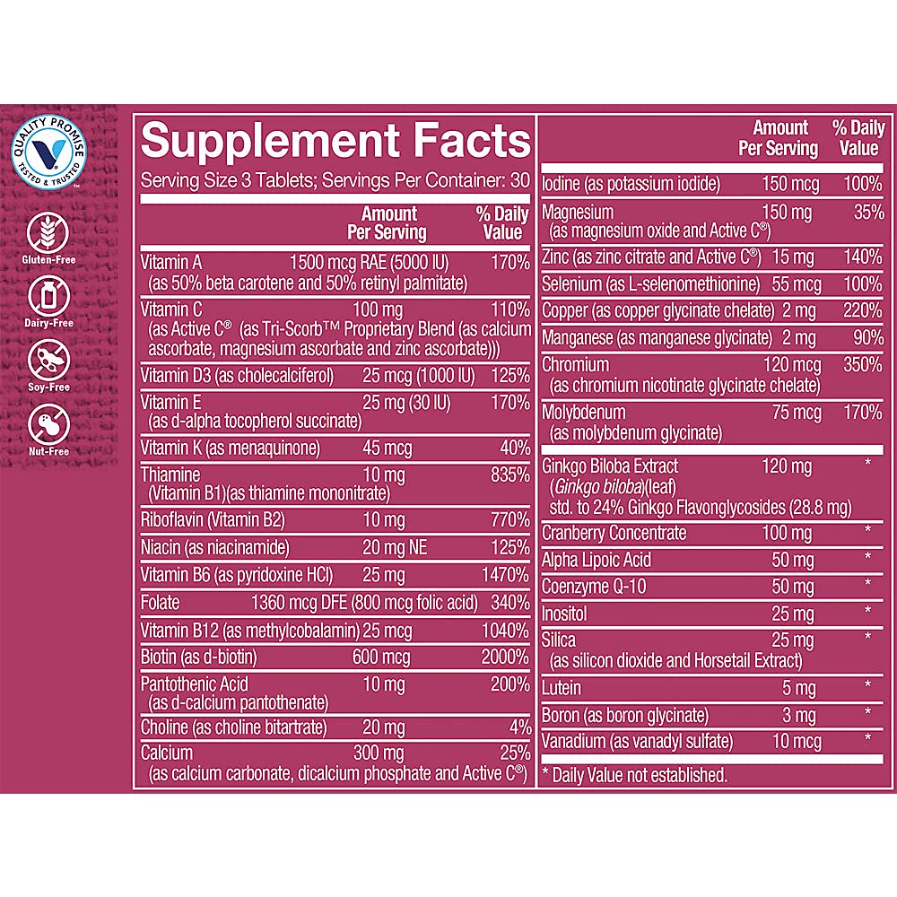 The Vitamin Shoppe Ultimate Woman 50+ Multivitamin (90 Tablets)