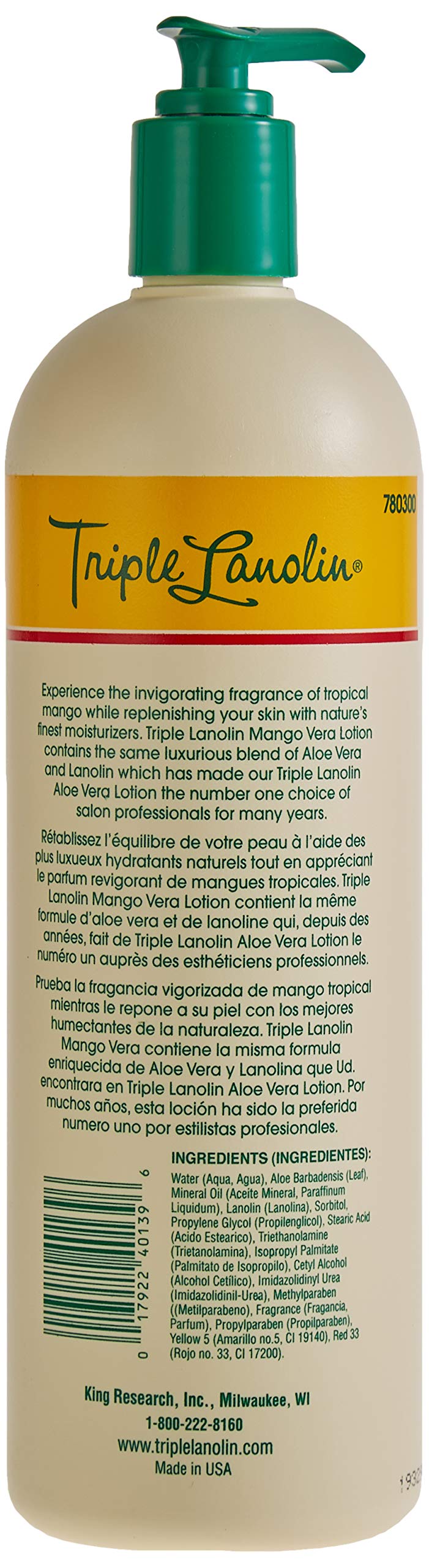 Triple Lanolin Mango Vera Hand & Body Lotion