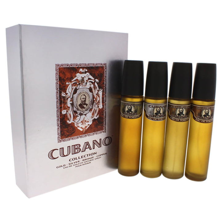 Cubano Variety By Cubano For Men. Set-4 Piece Variety With Cubano Gold Silver Bronze & Copper - Each Eau De Toilette Spray 2 OZ